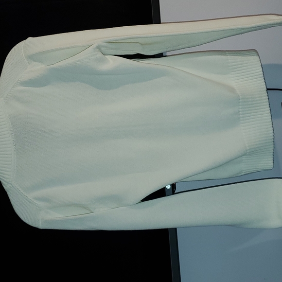 Daily Sport Women's Off White Crew Neck Sweater - Picture 4 of 6